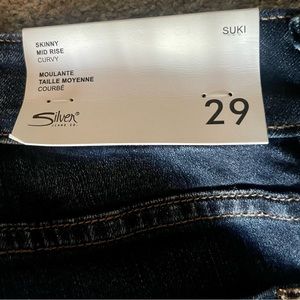 Silver brand skinny jeans size 8